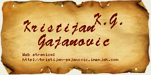 Kristijan Gajanović vizit kartica